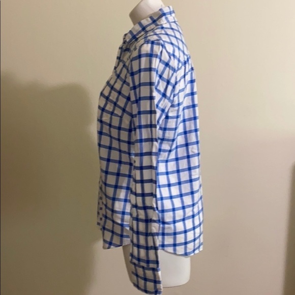 J.CREW plaid button down fannel top size Medium - Picture 3 of 7